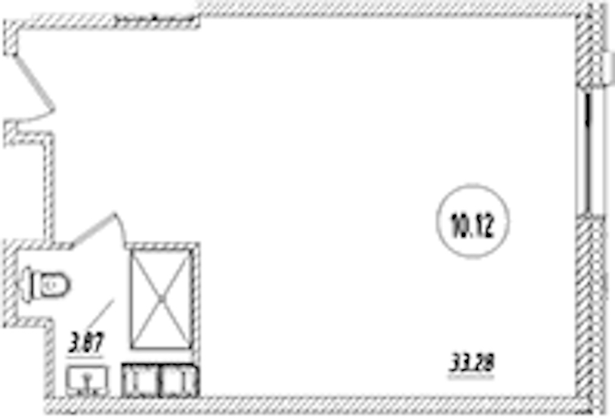 Квартира студия 37.15 м², 10/9 эт., Апарт-отель «Апарт отель Well»